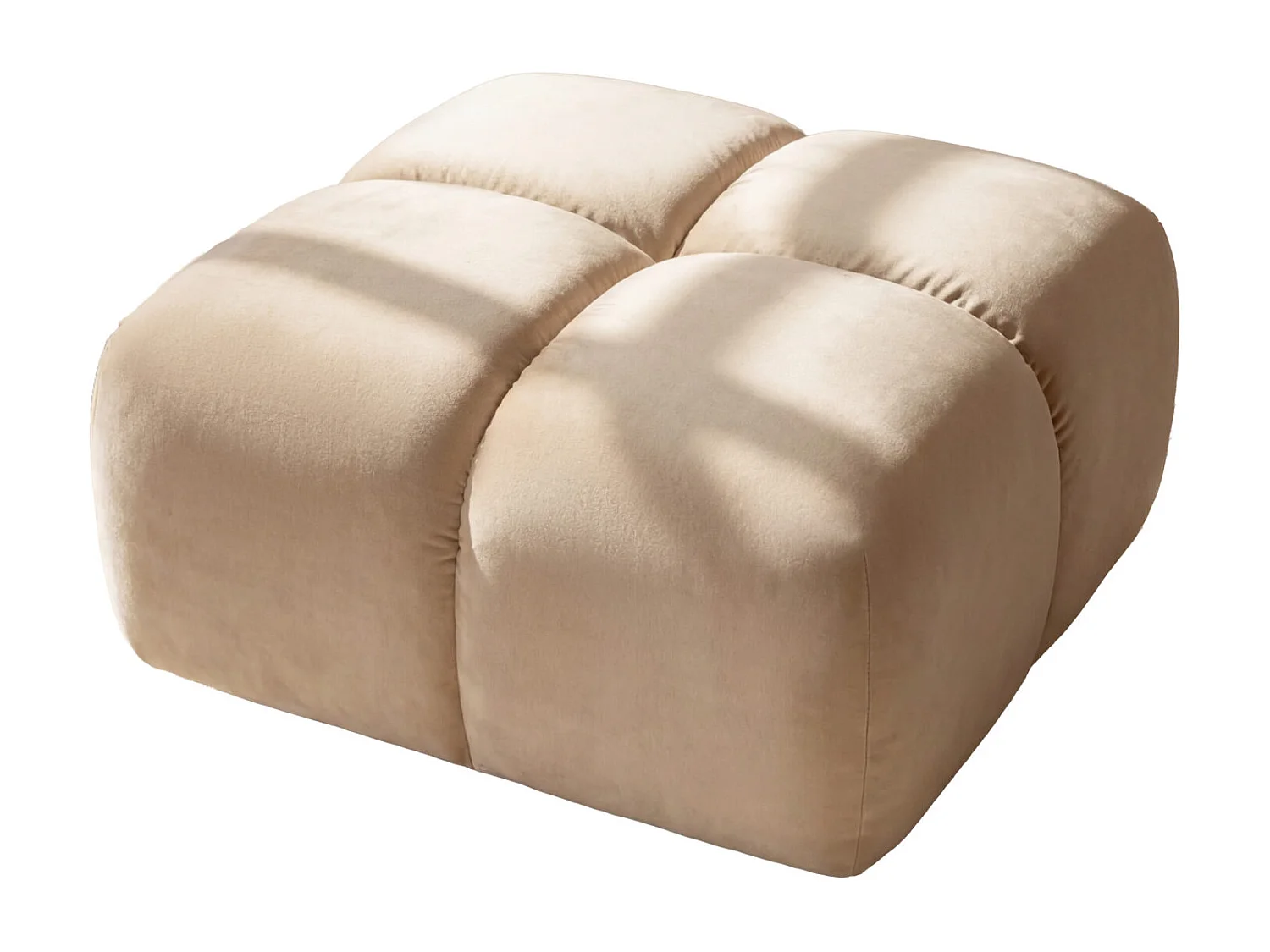 Pufa, podnóżek, tkanina welurowa Bluvel, Kremowy, Averro