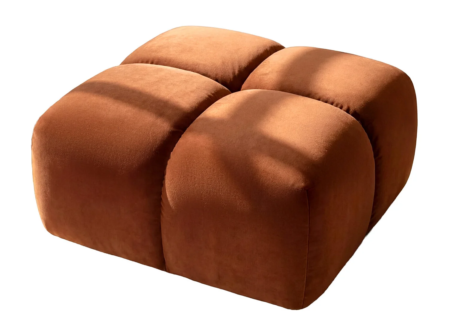 Pufa, podnóżek, tkanina welurowa Bluvel, Cynamonowy, Averro