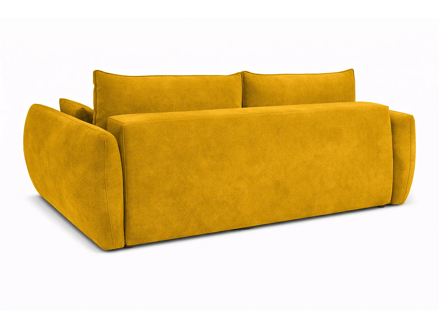 Sofa met slaapfunctie en opbergruimte, veloursstof Salvador, Geel, Zephira