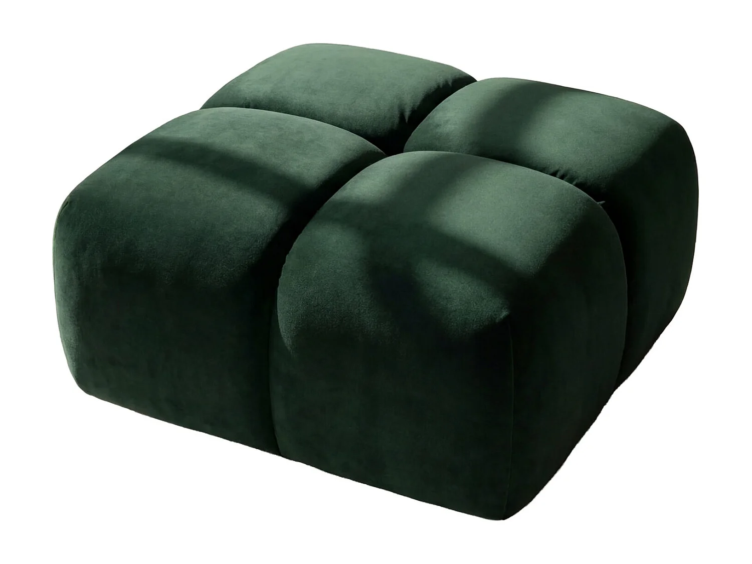 Pufa, podnóżek, tkanina welurowa Bluvel, Zielony, Averro