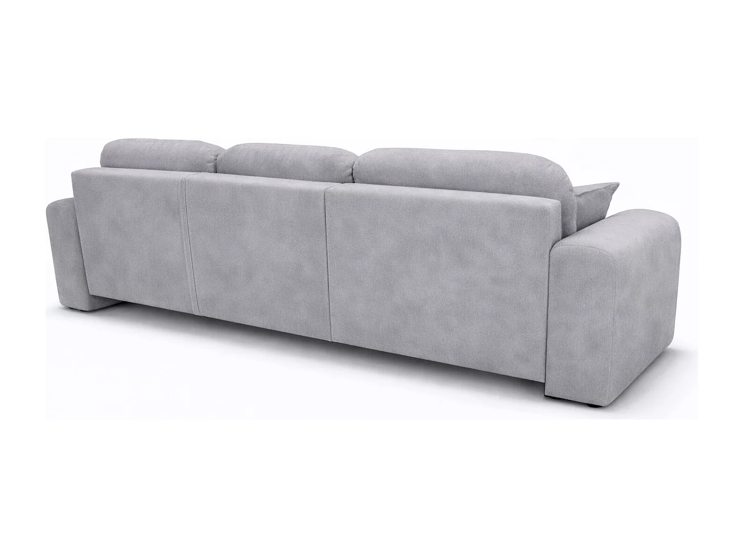 Narożnik w kształcie L z funkcją spania i pojemnikiem Bingo L, tkanina welurowa Salvador, Szary, Prawy