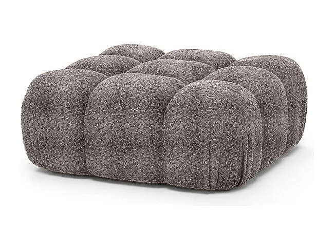 Pufa modułowa, tkanina bukla Abriamo, Brązowy, Selia