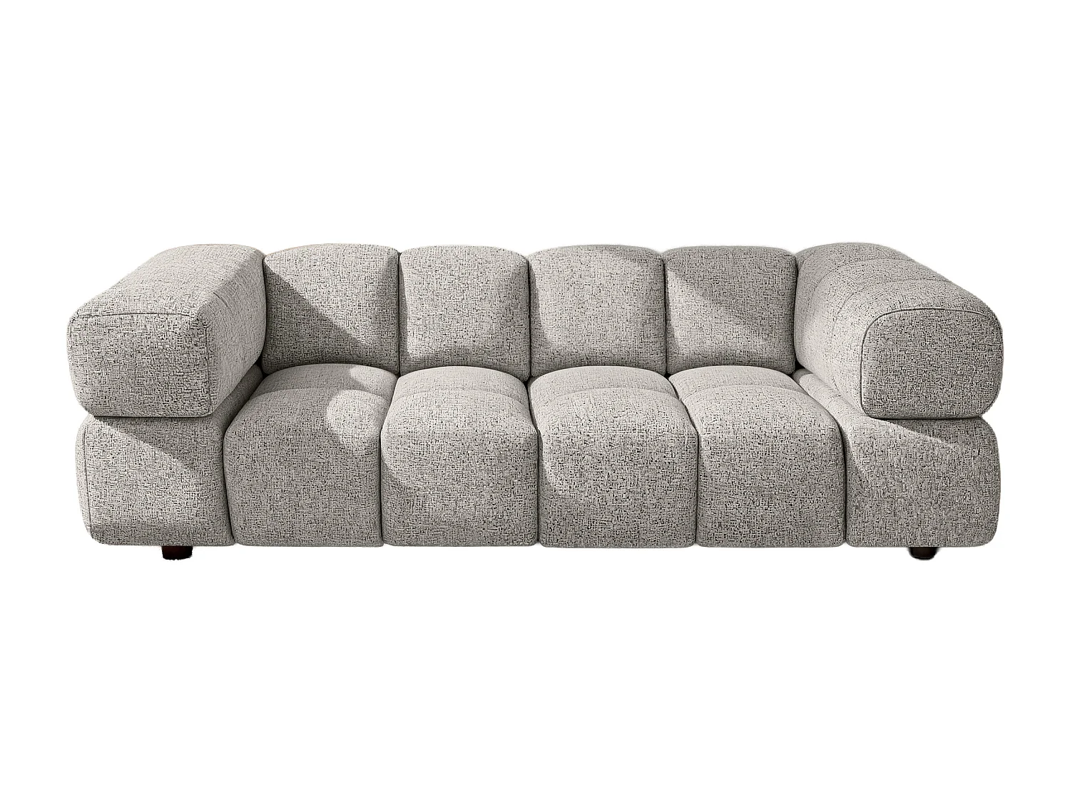 Bank 3-zits, Chenille stof Puente, Beige, Averro