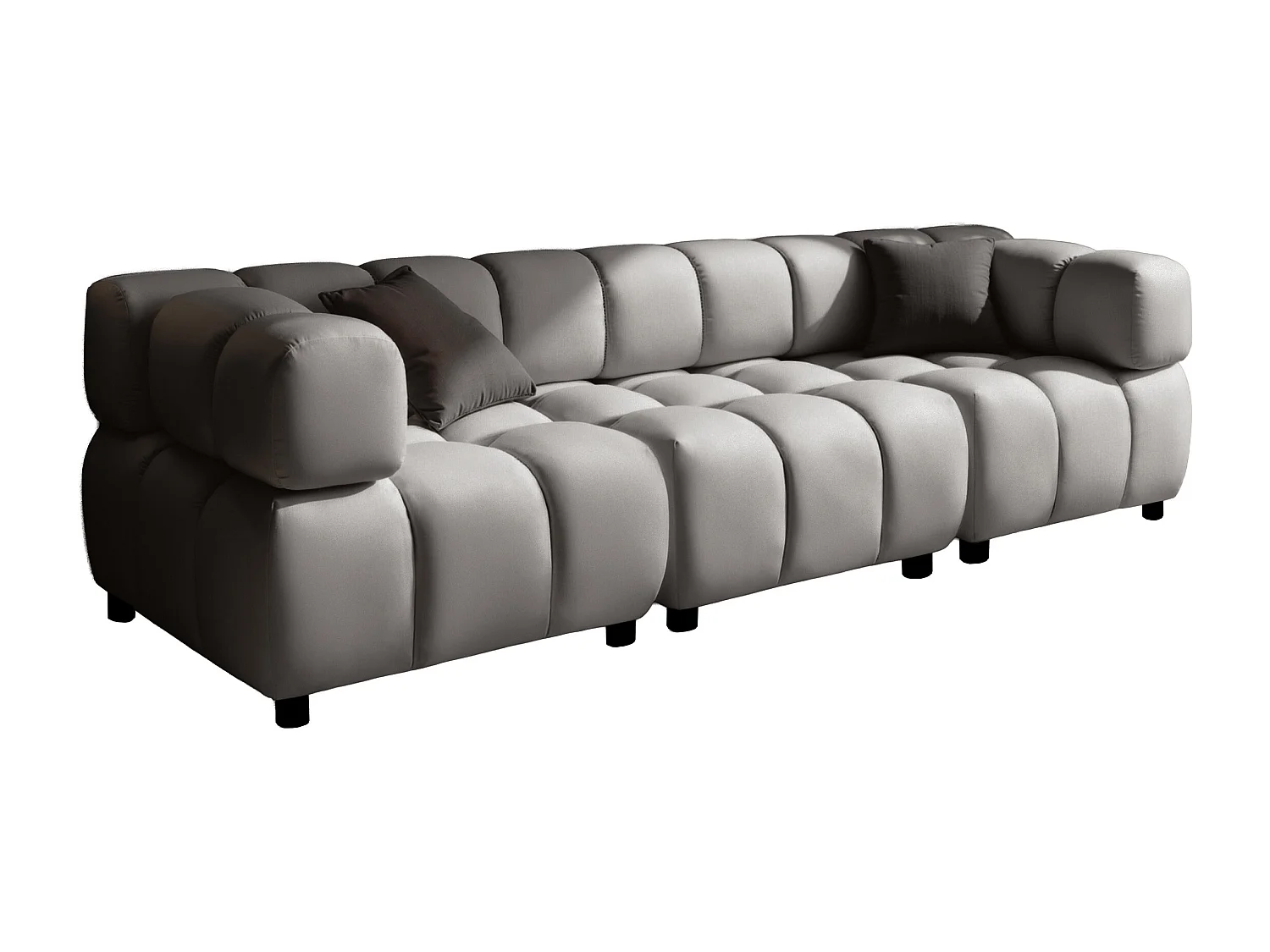 Modulaire bank 4-zits, Veloursstof Bluvel, Grijs, Bolla