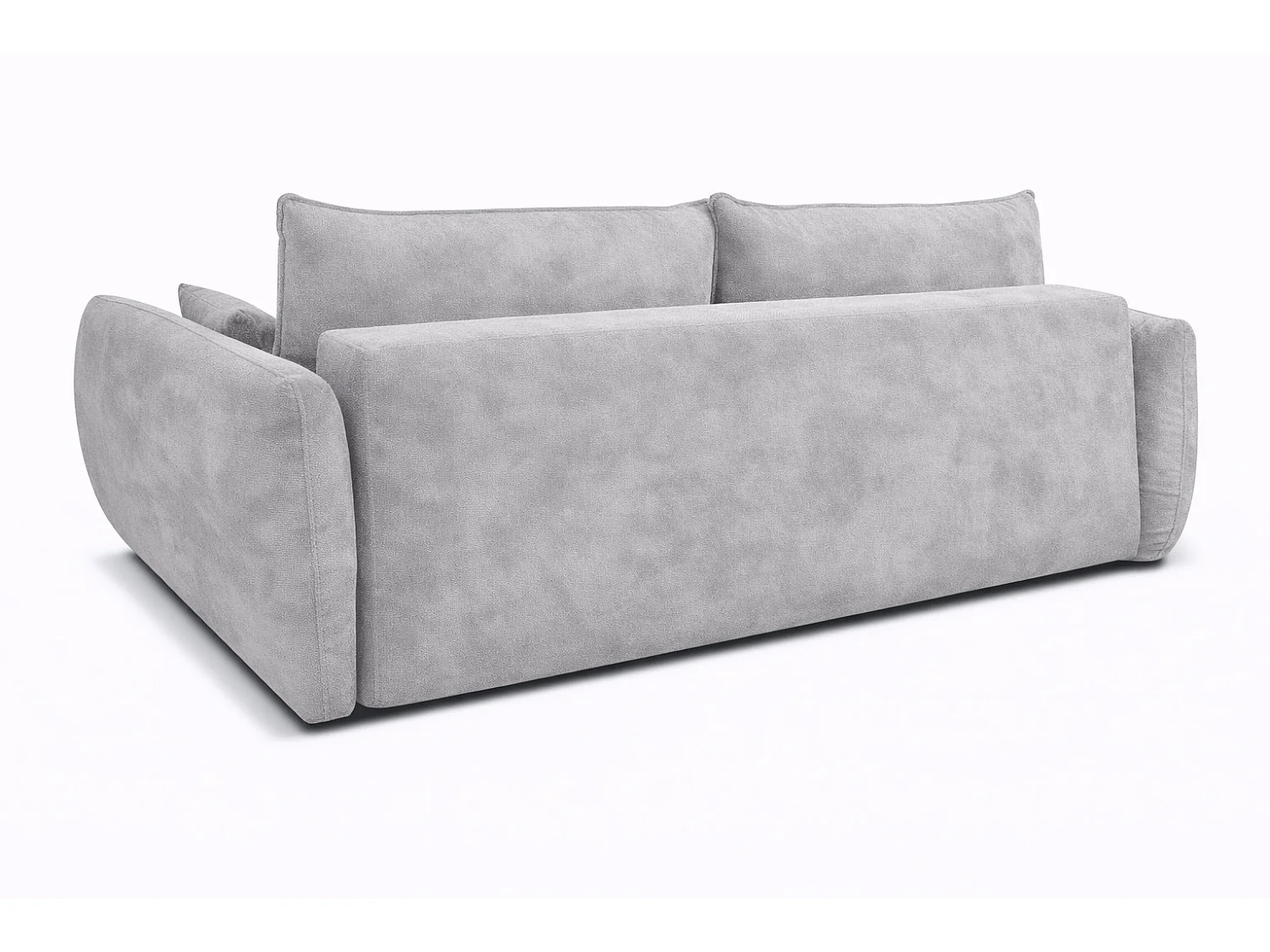 Sofa met slaapfunctie en opbergruimte, veloursstof Salvador, Grijs, Zephira