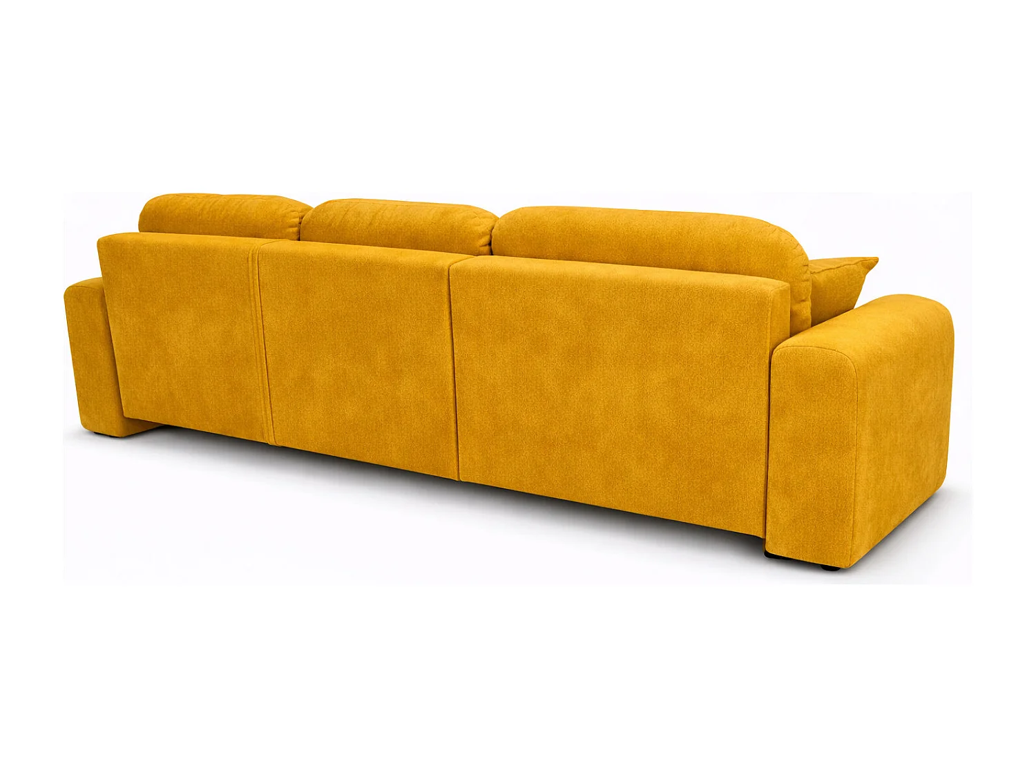 Narożnik w kształcie L z funkcją spania i pojemnikiem Bingo L, tkanina welurowa Salvador, Żółty, Prawy