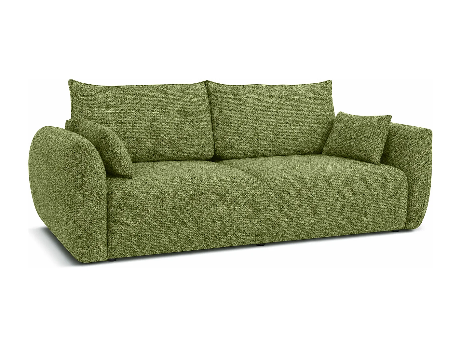 Sofa z funkcją spania i pojemnikiem, tkanina szenilowa Artico, Moss, Zephira