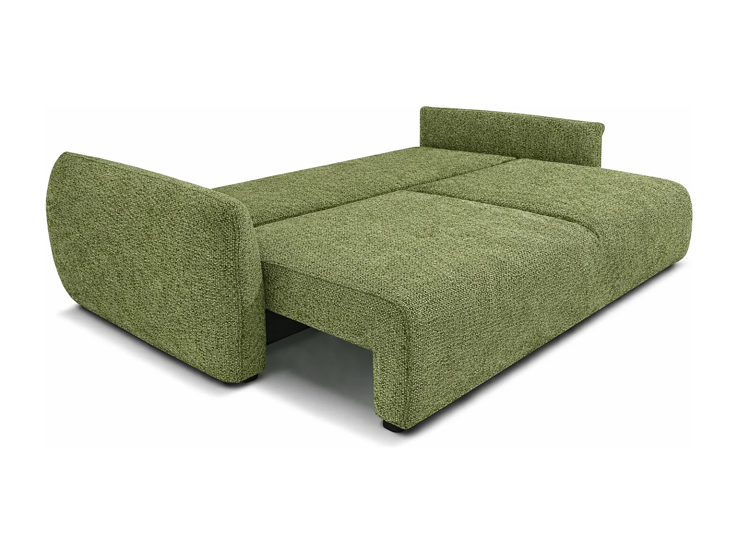 Sofa z funkcją spania i pojemnikiem, tkanina szenilowa Artico, Moss, Zephira