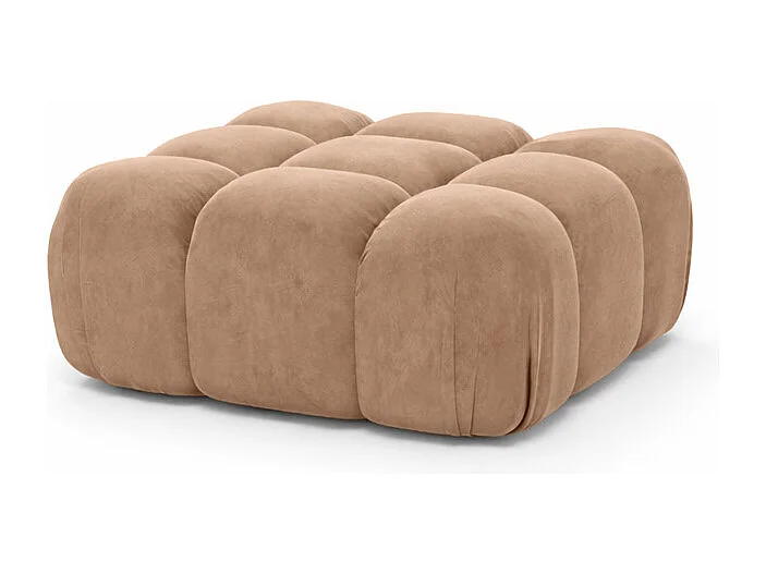 Modulaire poef, velours Salvador, Donkerbeige, Selia