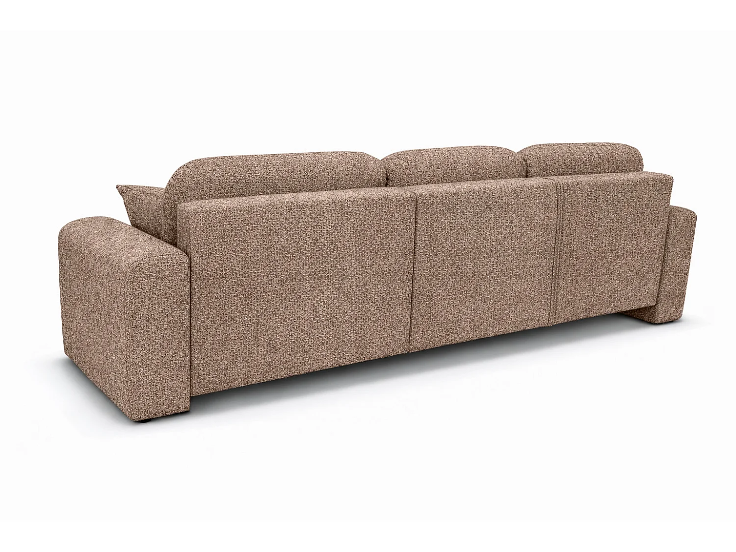 Divano angolare con funzione letto e contenitore, Divano a L Bingo L, tessuto chenille Artico, Beige, Sinistra