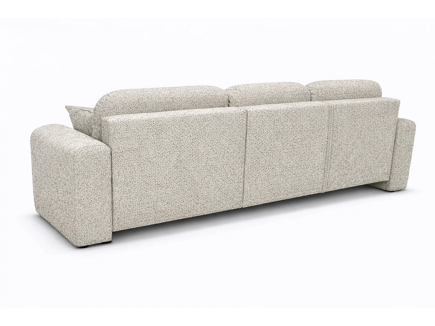 Divano angolare con funzione letto e contenitore, Divano a L Bingo L, tessuto chenille Artico, Nata, Sinistra