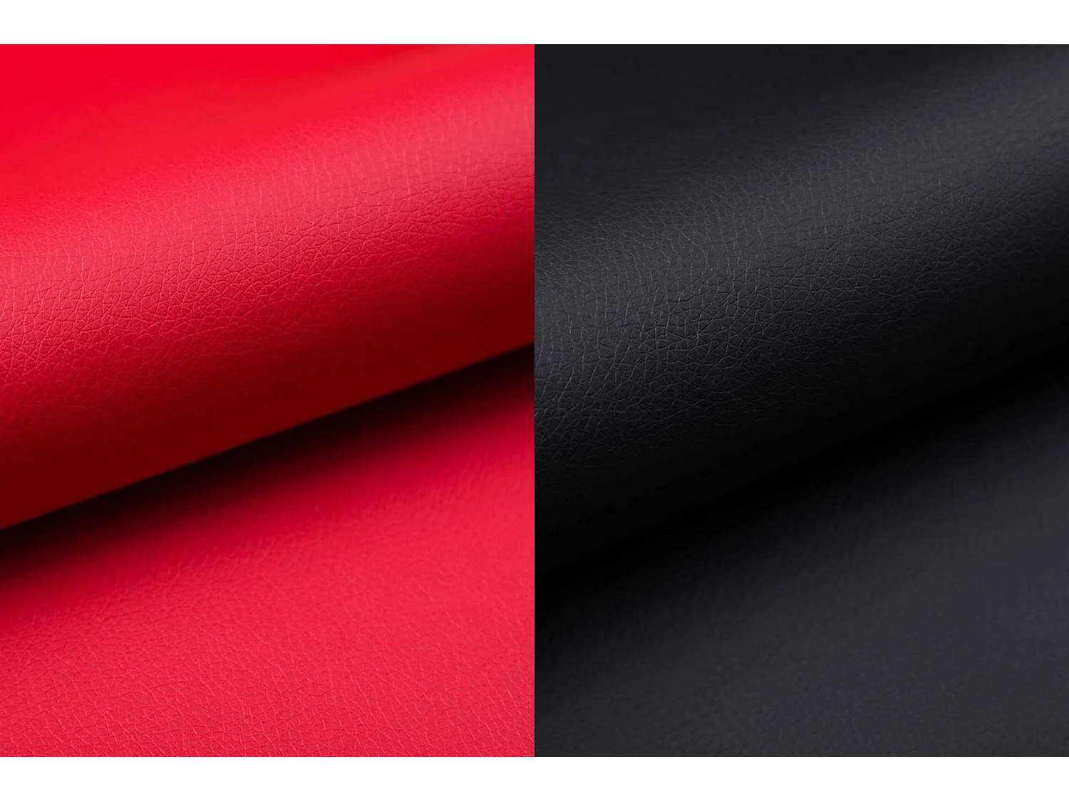 Canapé d’angle en L, tissu Soft, noir + rouge, droite, Palermo