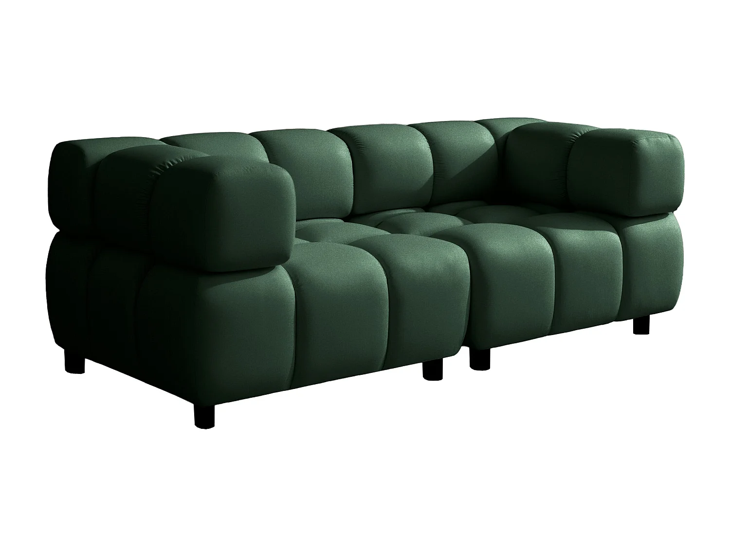 Modulaire bank 3-zits, Veloursstof Bluvel, Groen, Bolla