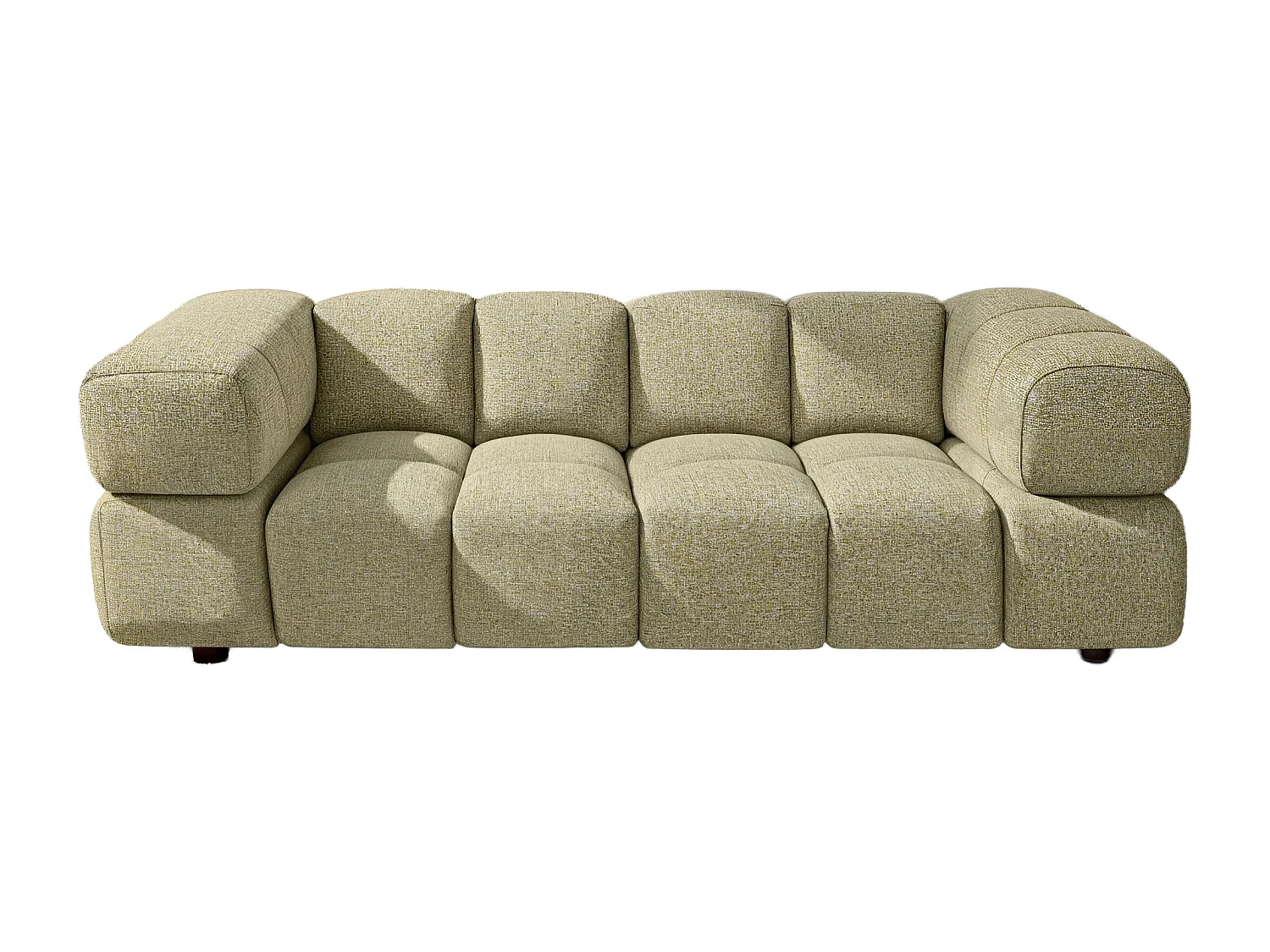 Bank 3-zits, Chenille stof Puente, Lichtgeel, Averro