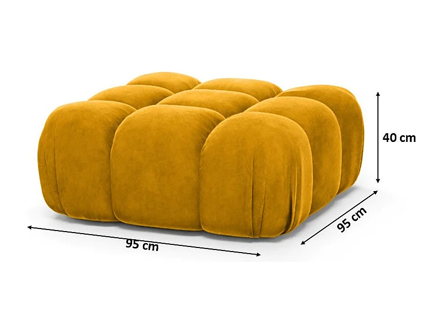 Modulaire poef, velours Salvador, Geel, Selia