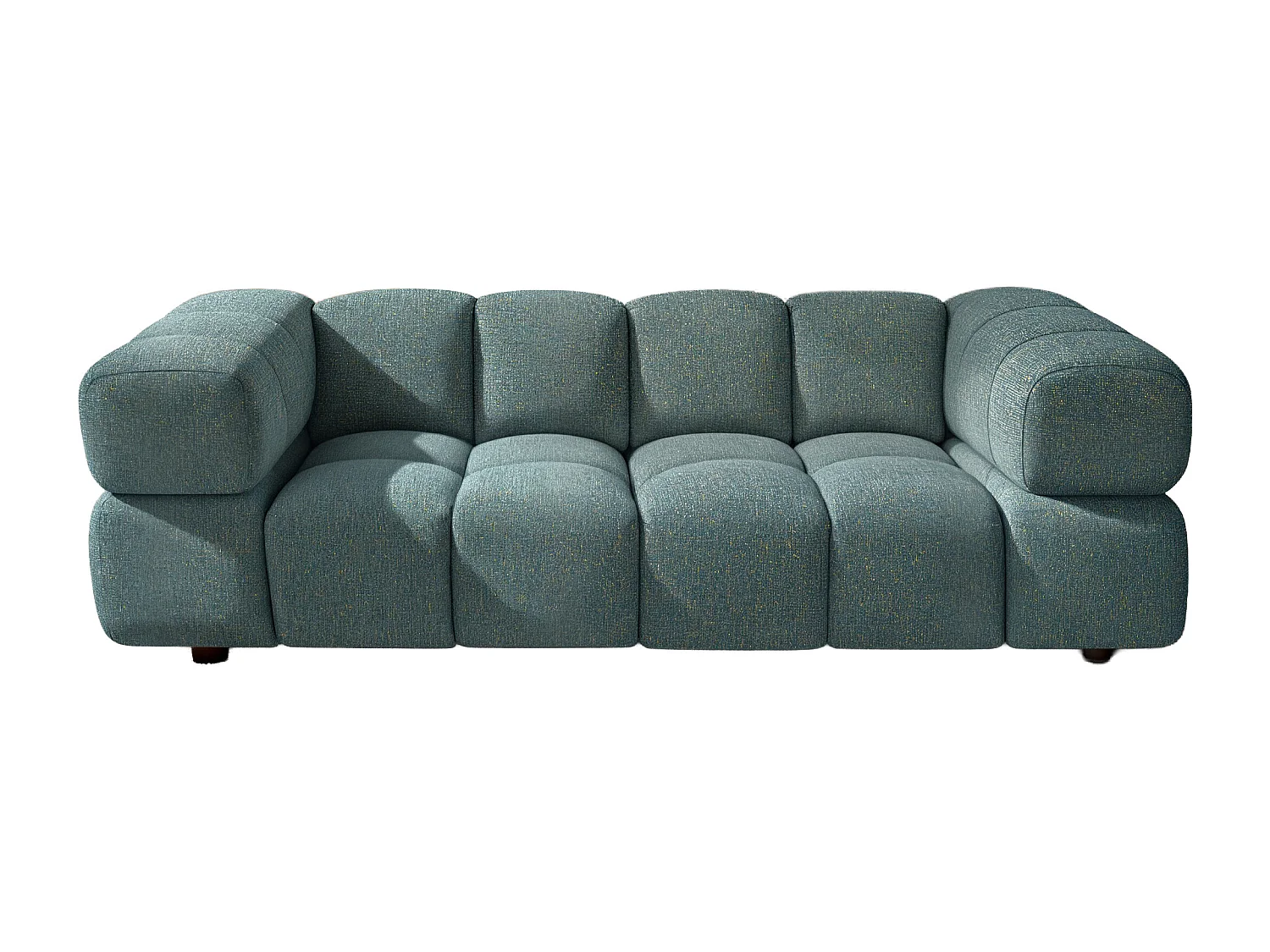 Bank 3-zits, Chenille stof Puente, Azurblauw, Averro