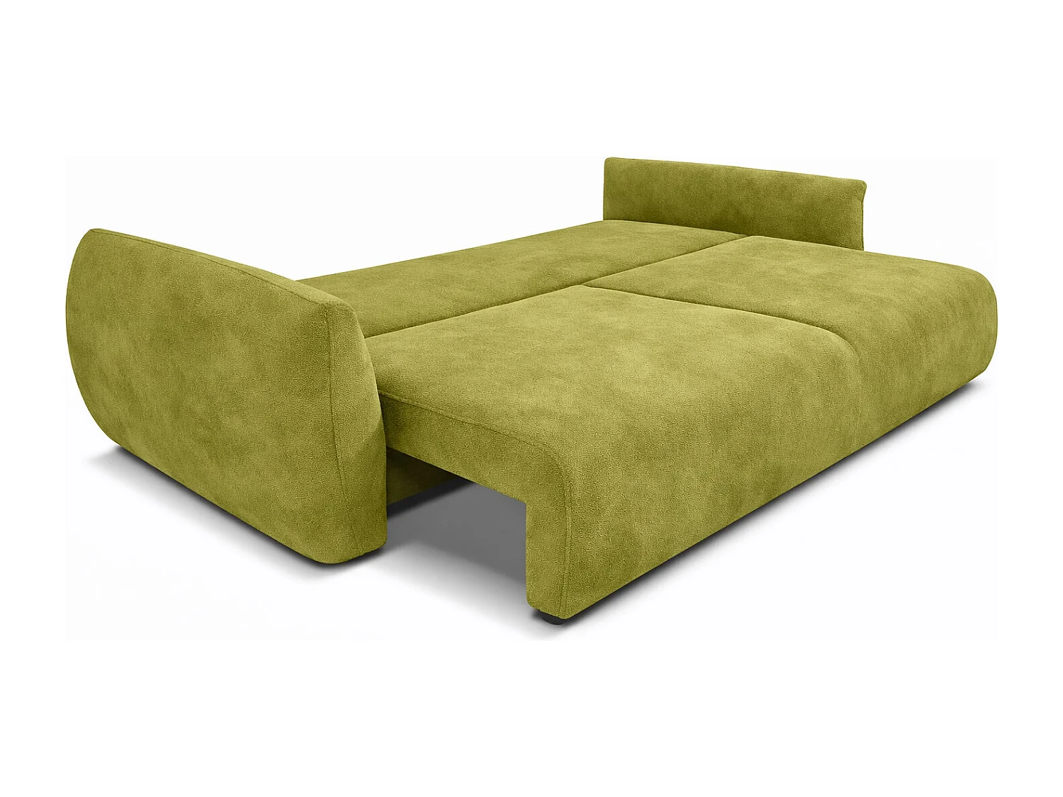 Sofa met slaapfunctie en opbergruimte, veloursstof Salvador, Olijfgroen, Zephira
