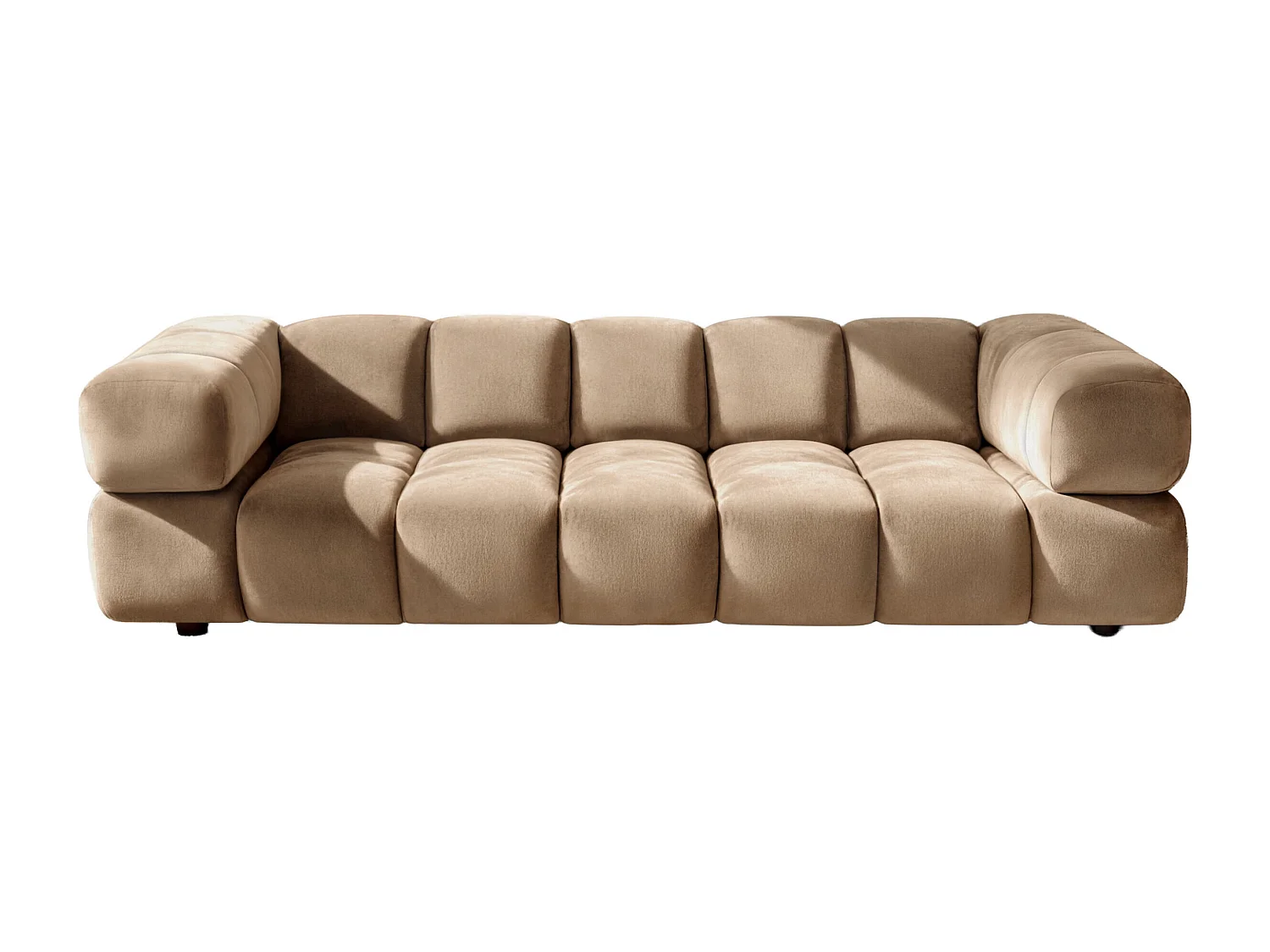 Canapé 4 places, Velours Bluvel, Latte, Averro