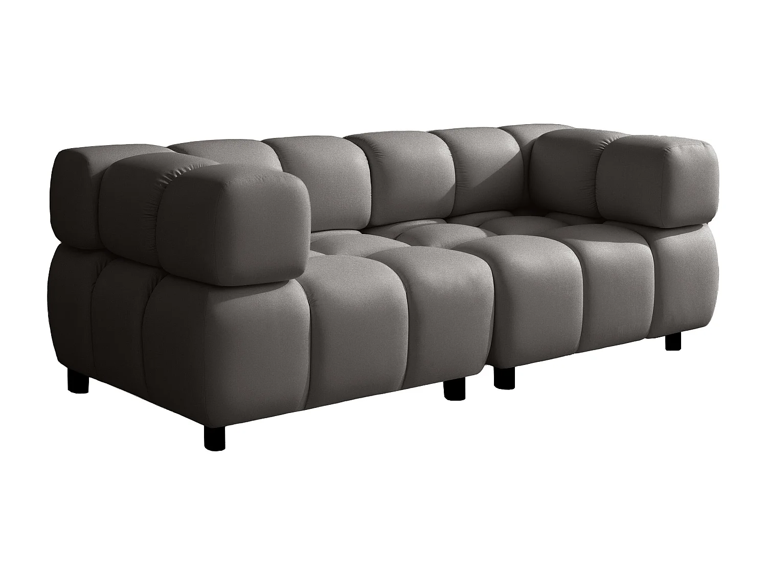 Modulaire bank 3-zits, Veloursstof Bluvel, Asgrijs, Bolla