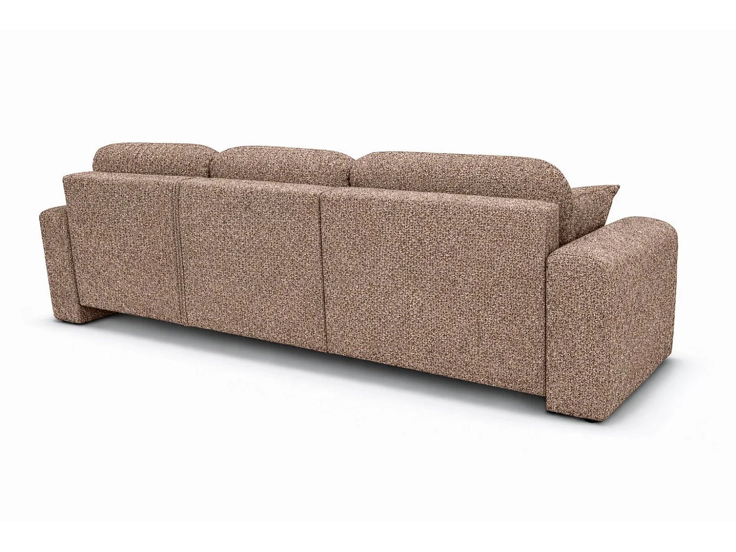 Divano angolare con funzione letto e contenitore, Divano a L Bingo L, tessuto chenille Artico, Beige, Destra