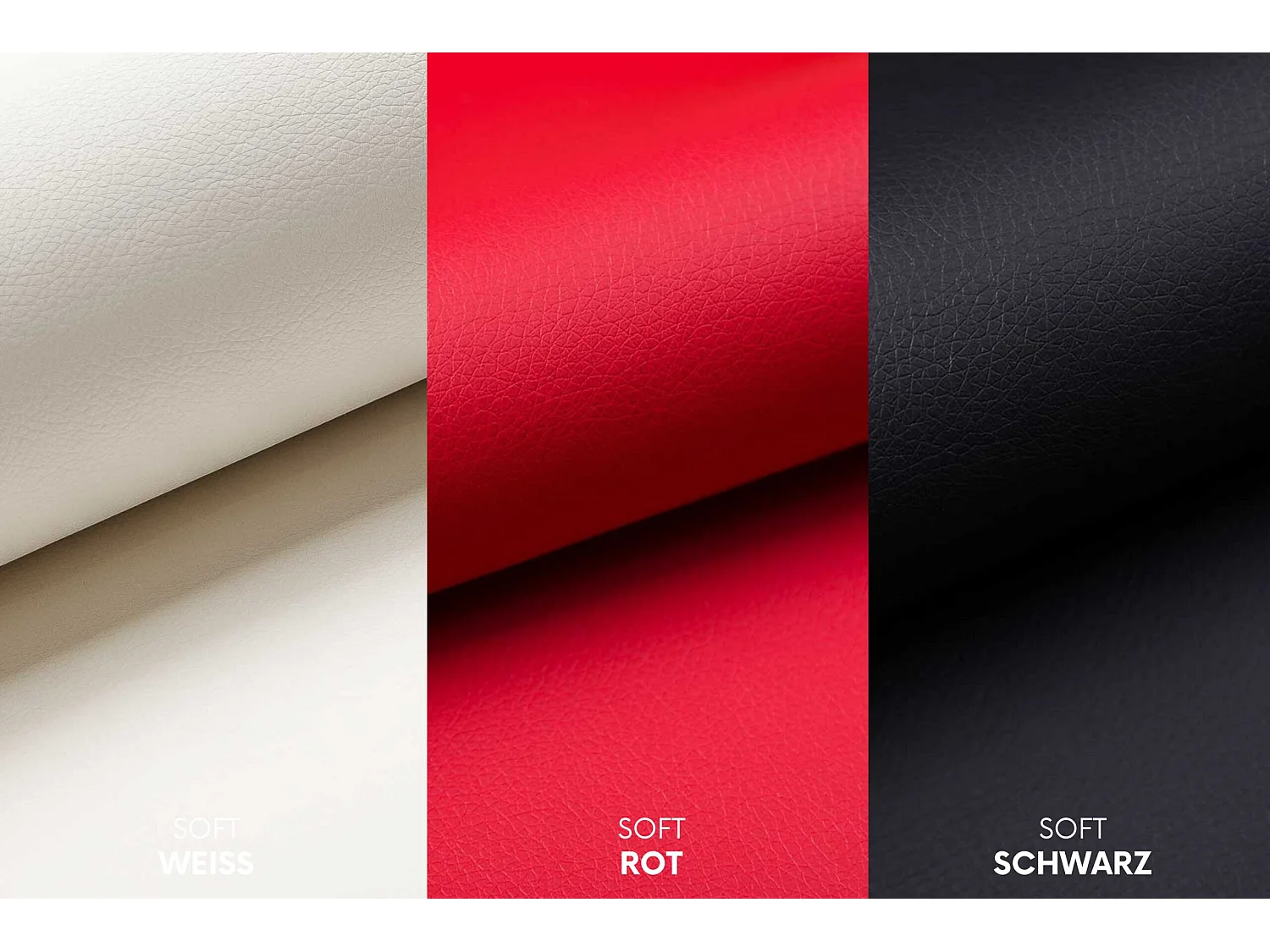 2-zits bank, stof Soft, zwart + rood, Palermo