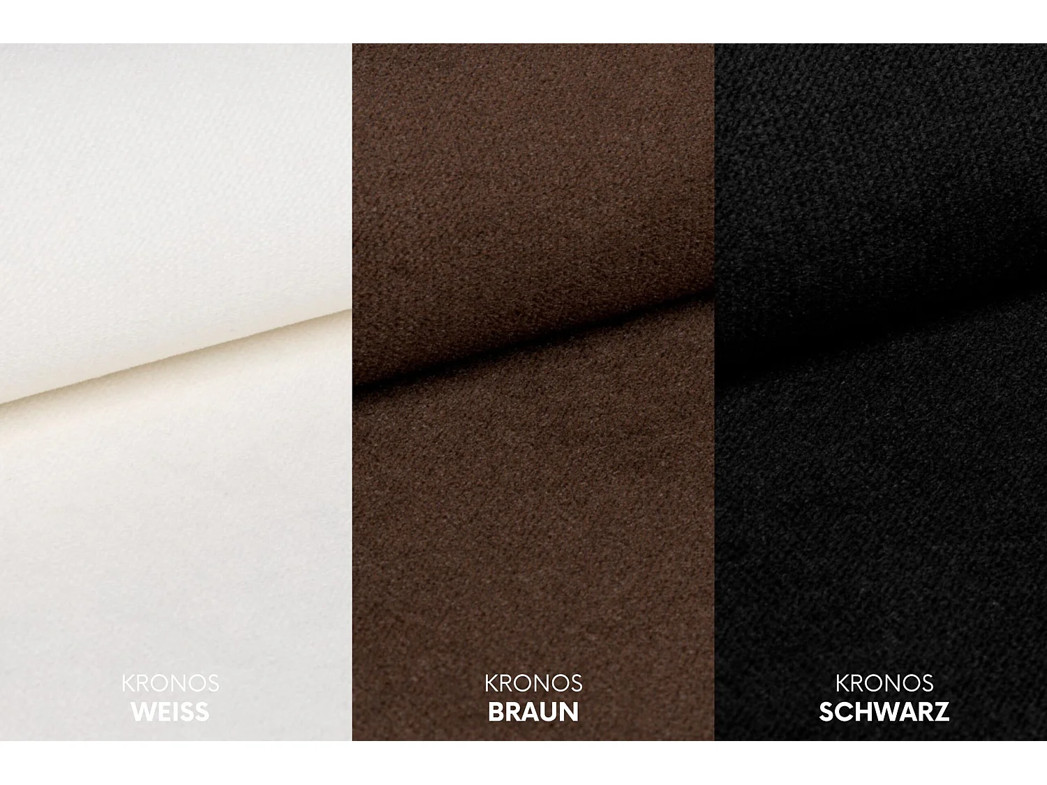 Sofa 2-Sitzer, Stoff Kronos, Schwarz + Weiß, Palermo