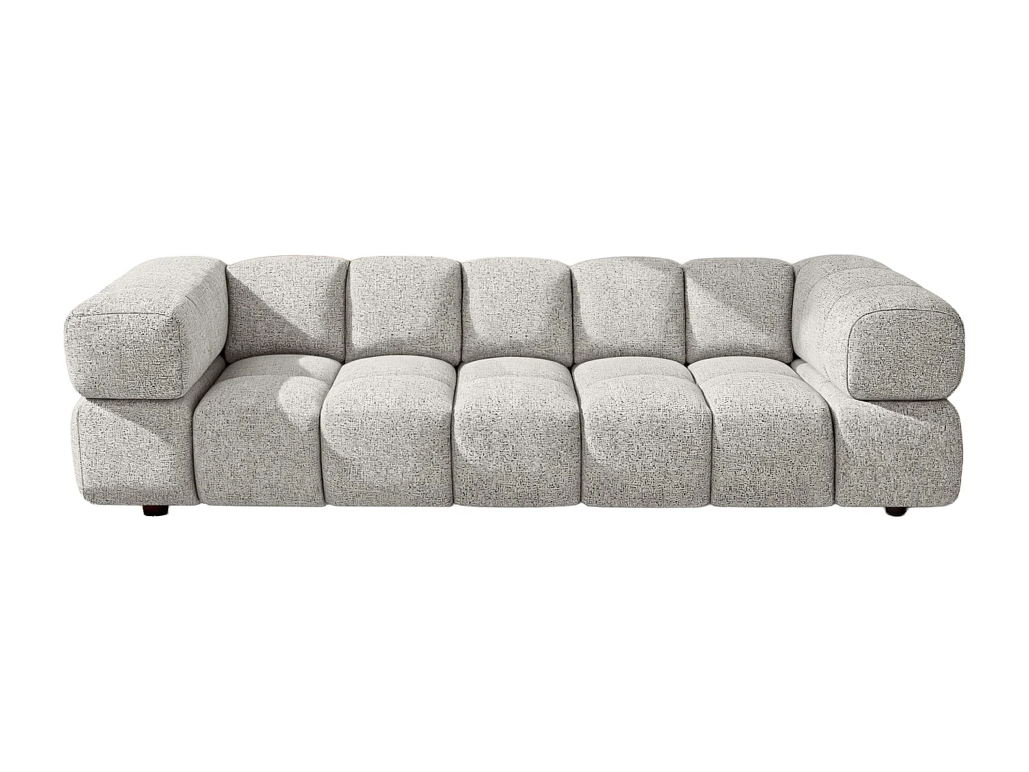 Bank 4-zits, Chenille stof Puente, Lichtgrijs, Averro