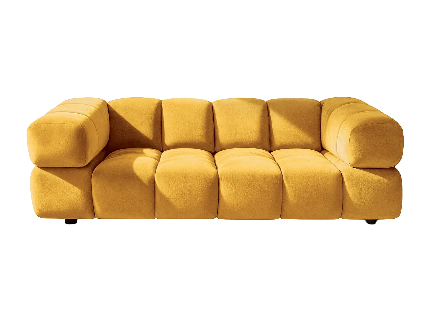 Bank 3-zits, Veloursstof Bluvel, Goud, Averro