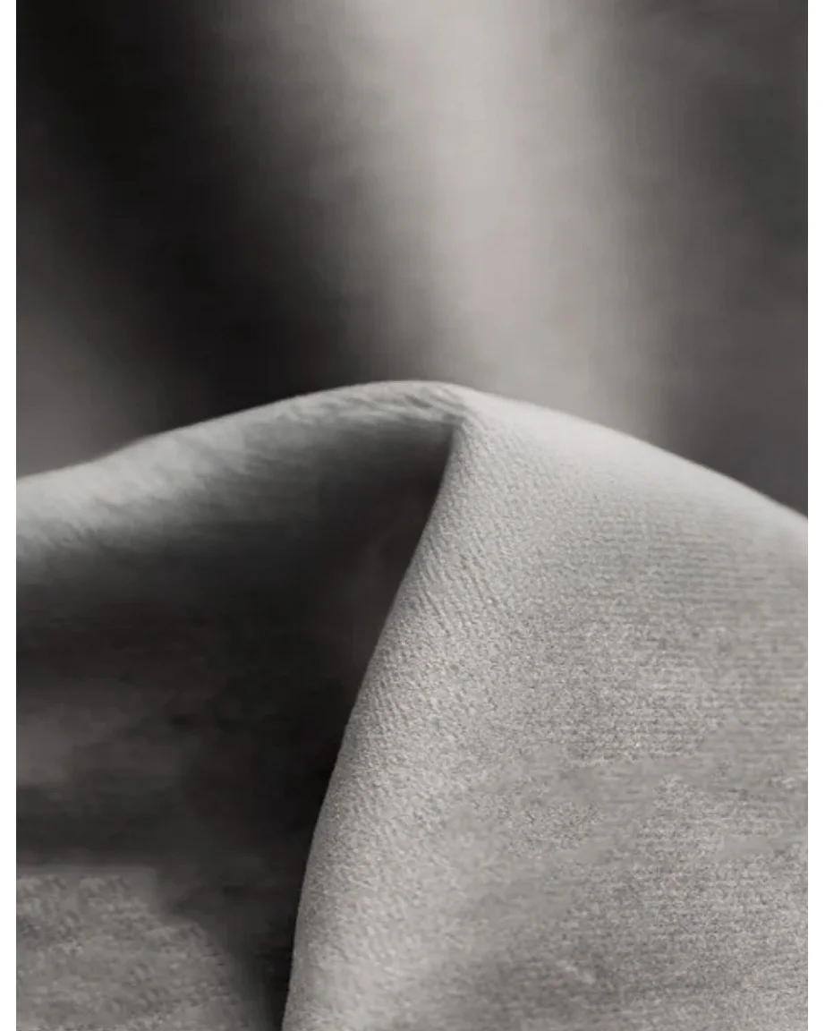 Canapé 4 places, Velours Bluvel, Gris cendré, Averro