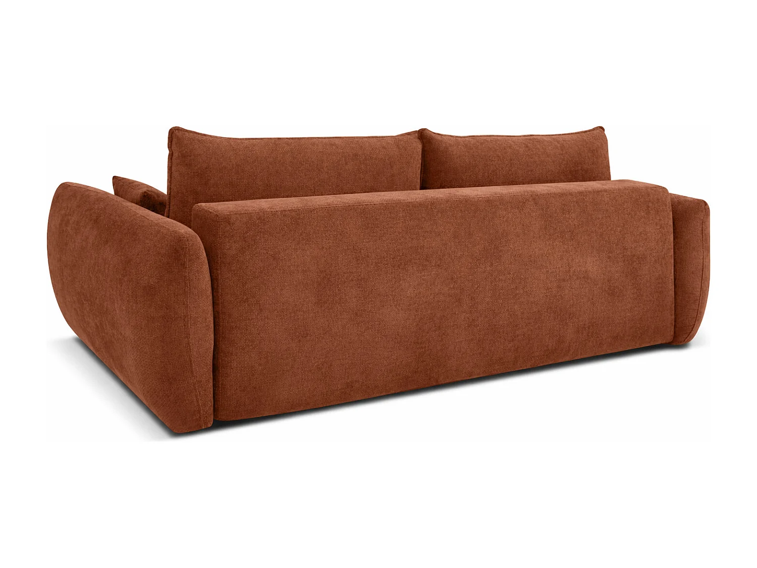 Sofa met slaapfunctie en opbergruimte, veloursstof Salvador, Donkerbruin, Zephira