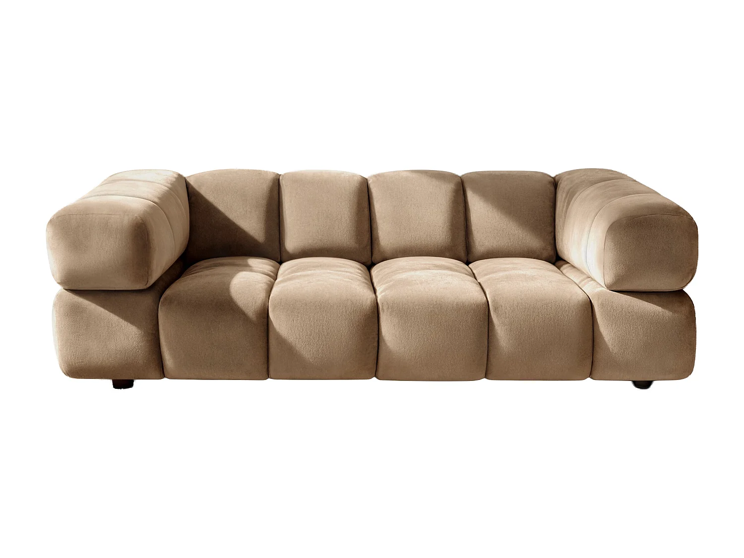 Bank 3-zits, Veloursstof Bluvel, Latte, Averro