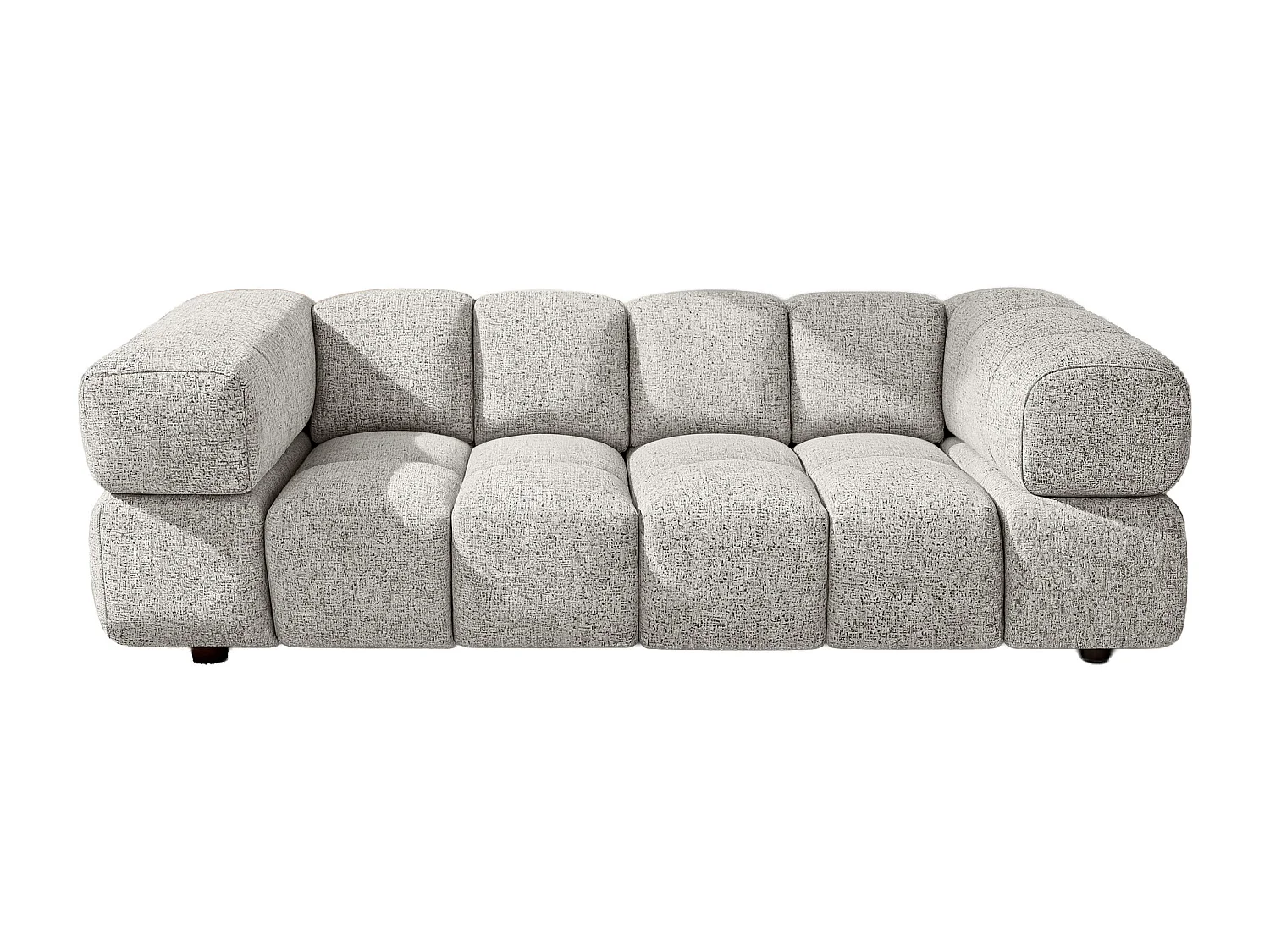 Bank 3-zits, Chenille stof Puente, Lichtgrijs, Averro