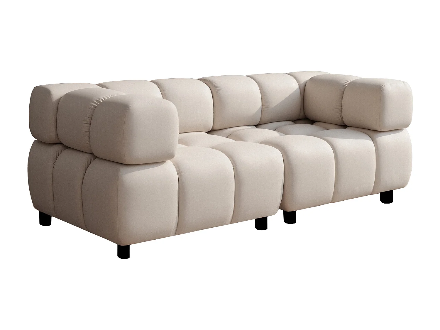 Modulaire bank 3-zits, Veloursstof Bluvel, Crème, Bolla