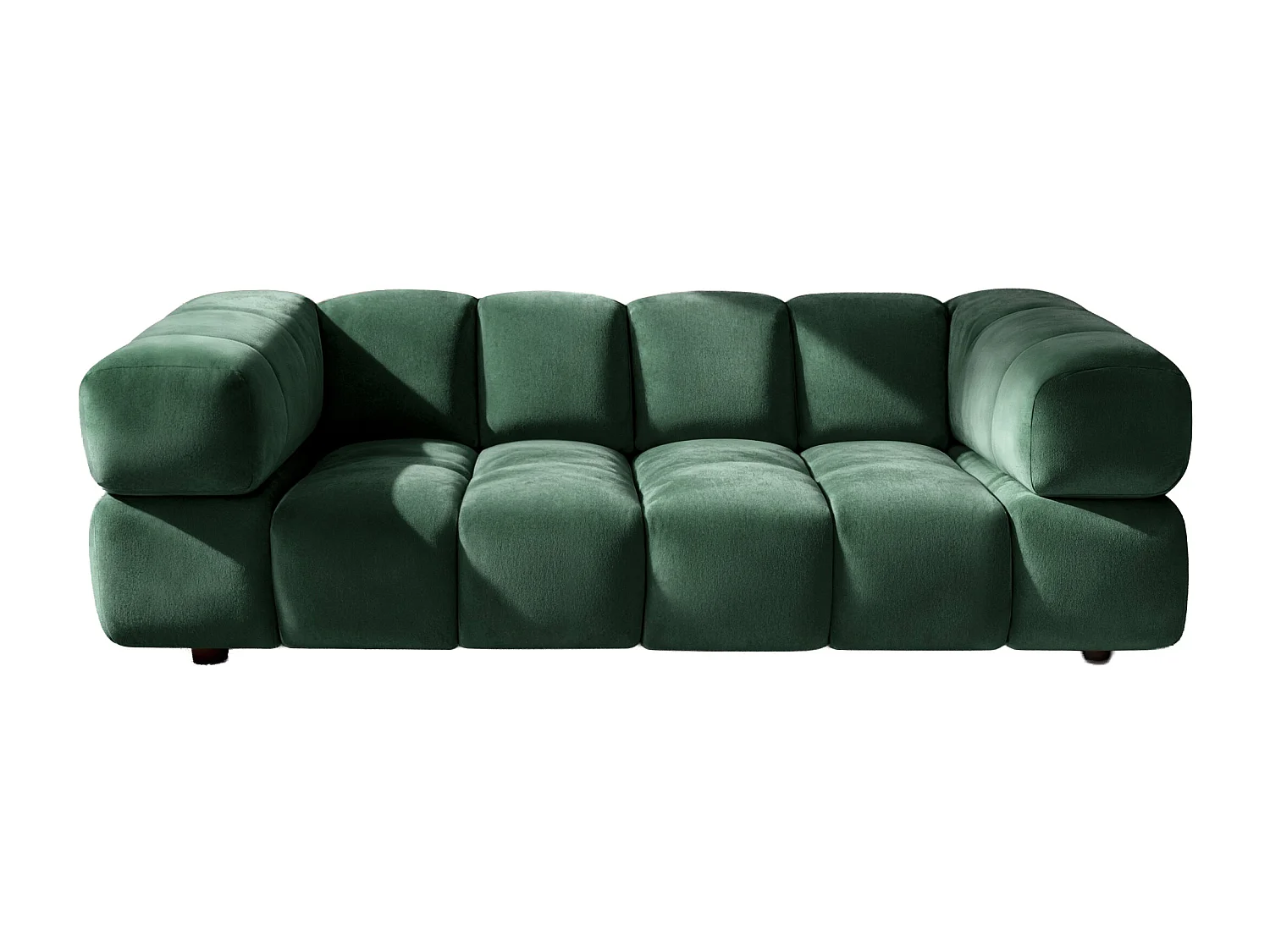 Bank 3-zits, Veloursstof Bluvel, Groen, Averro