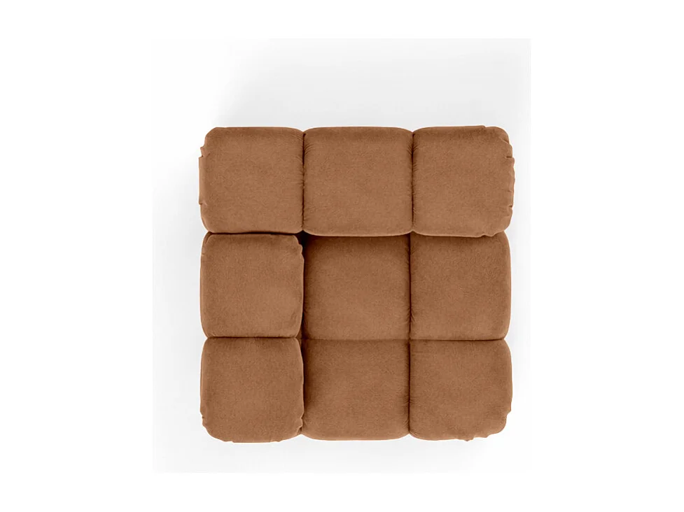 Modulo angolare moderno per sistema modulare, tessuto Salvador, Beige scuro, Selia