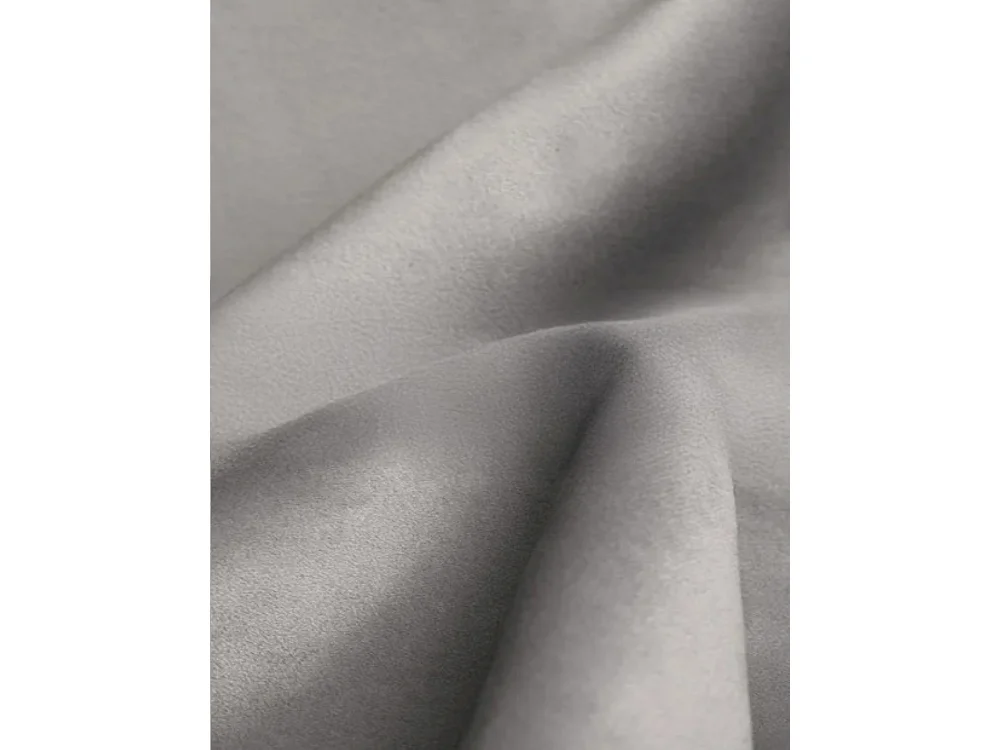 Canapé d’angle modulaire, Velours Bluvel, Gris, Droite, Bolla