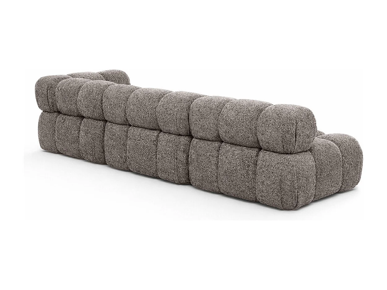 Ecksofa Modulare L-Form, Bouclé-Stoff Abriamo, Braun, Links, Selia