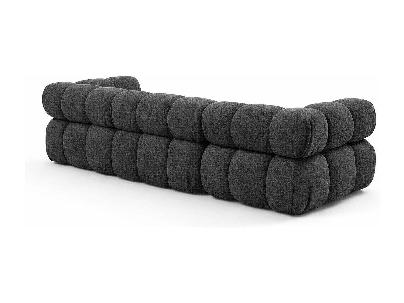 Sofa modułowa trzyosobowa, tkanina bukla Abriamo, Grafitowy, Selia