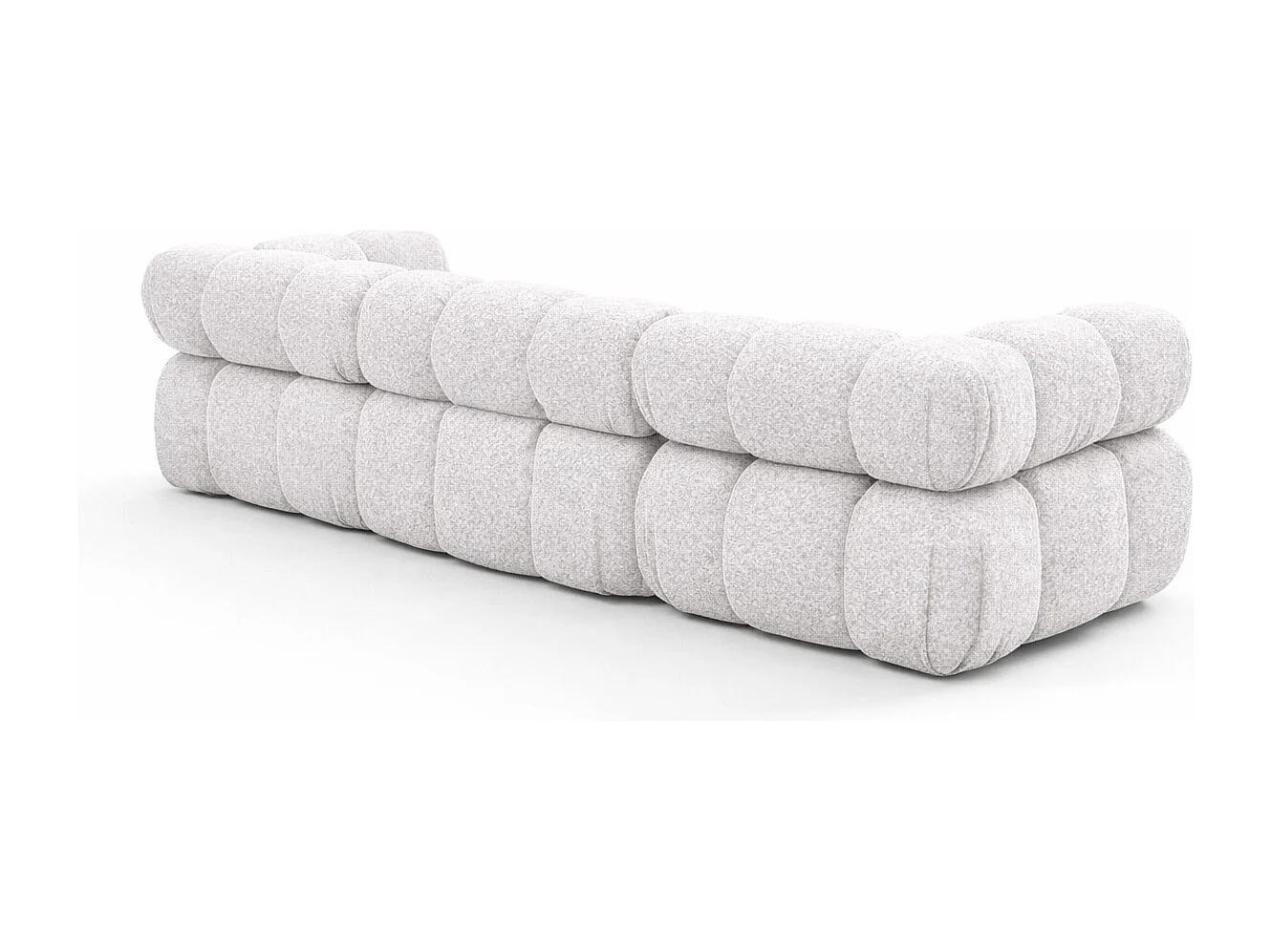 Sofa modułowa trzyosobowa, tkanina bukla Abriamo, Ecru, Selia