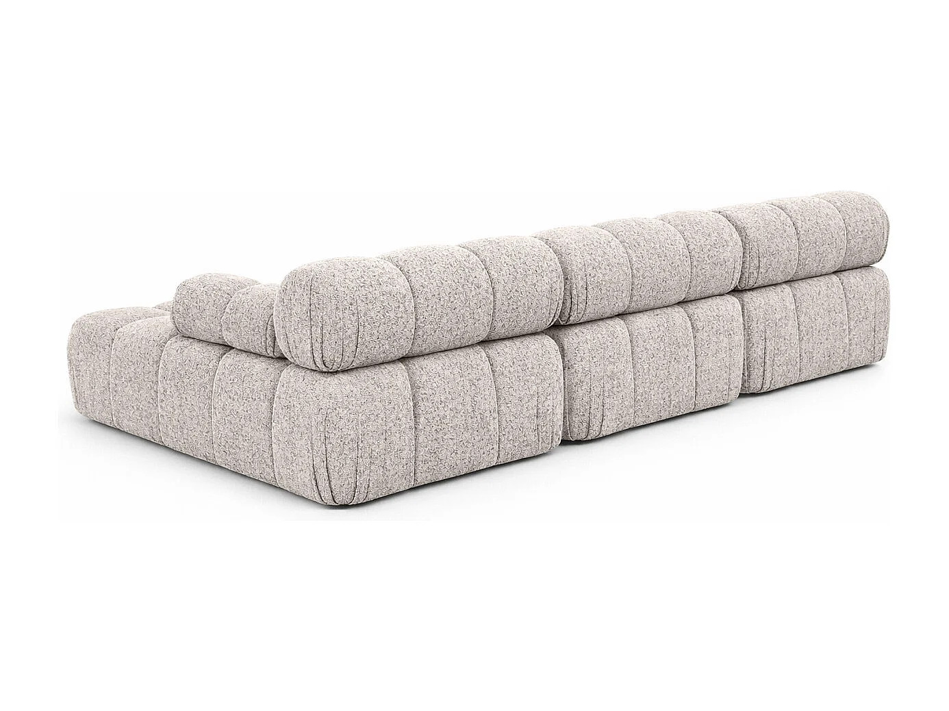 Ecksofa U-Form, Stoff Bouclé Abriamo, Beige, Selia U