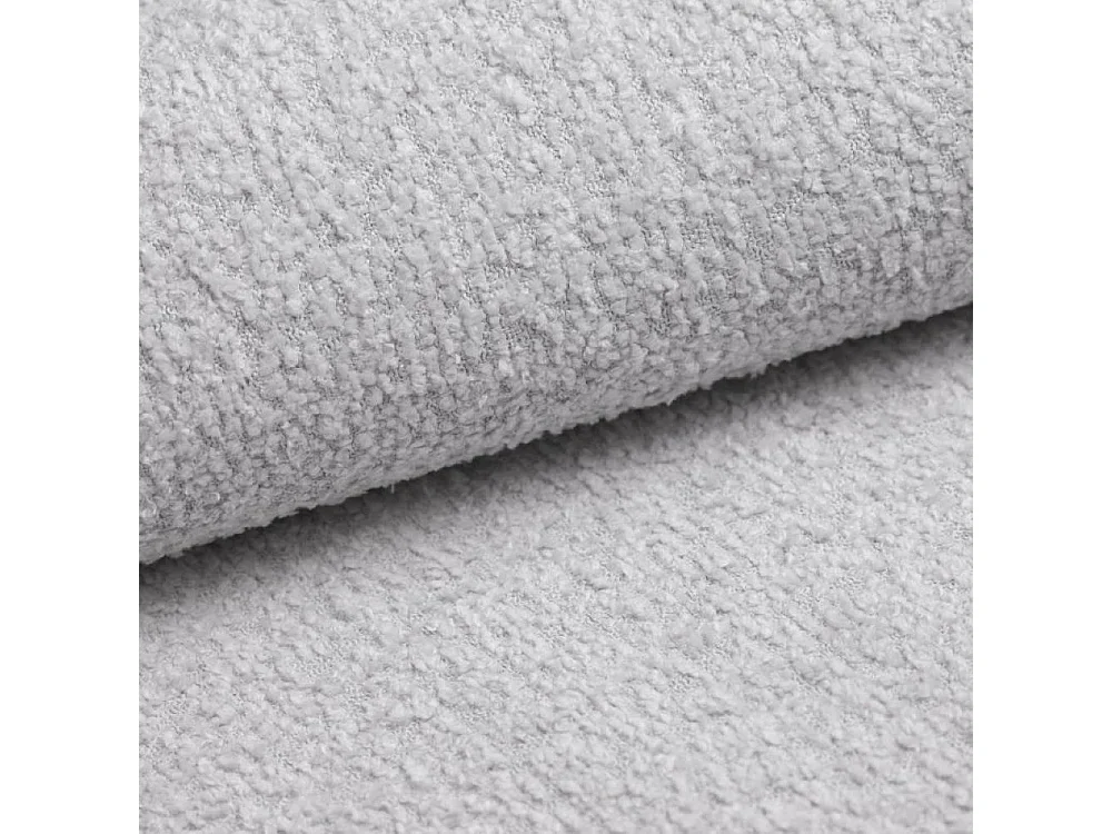 Canapé d’angle modulaire en L, tissu bouclé Abriamo, Gris clair, Droite, Selia