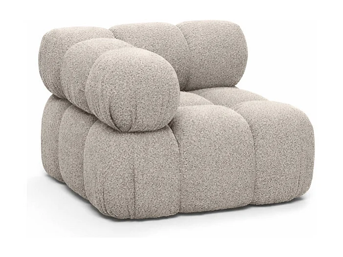 Hoekmodule modern voor modulair systeem, stof Abriamo, Beige, Selia