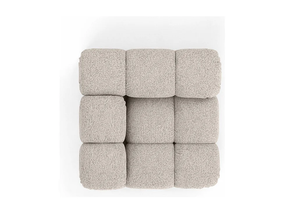 Hoekmodule modern voor modulair systeem, stof Abriamo, Beige, Selia