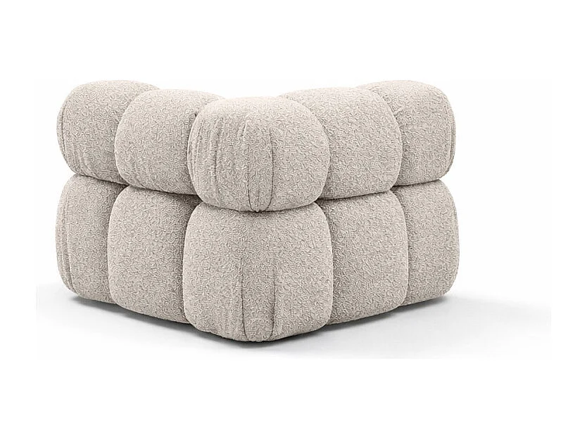 Hoekmodule modern voor modulair systeem, stof Abriamo, Beige, Selia