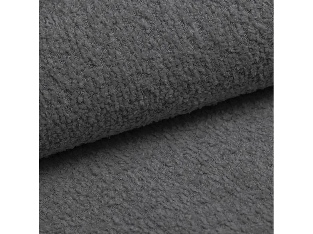 Ecksofa Modulare L-Form, Bouclé-Stoff Abriamo, Dunkelgrau, Links, Selia