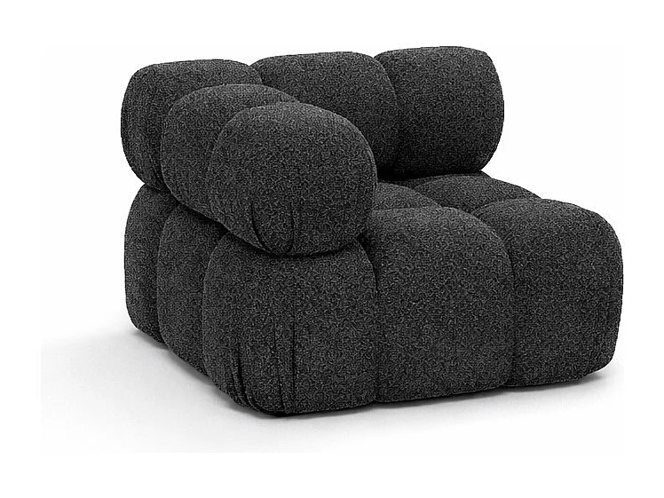 Hoekmodule modern voor modulair systeem, stof Abriamo, Grafiet, Selia