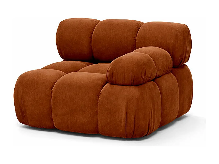 Module zijkant voor een modulair systeem, stof Salvador, Bruin, Rechts, Selia