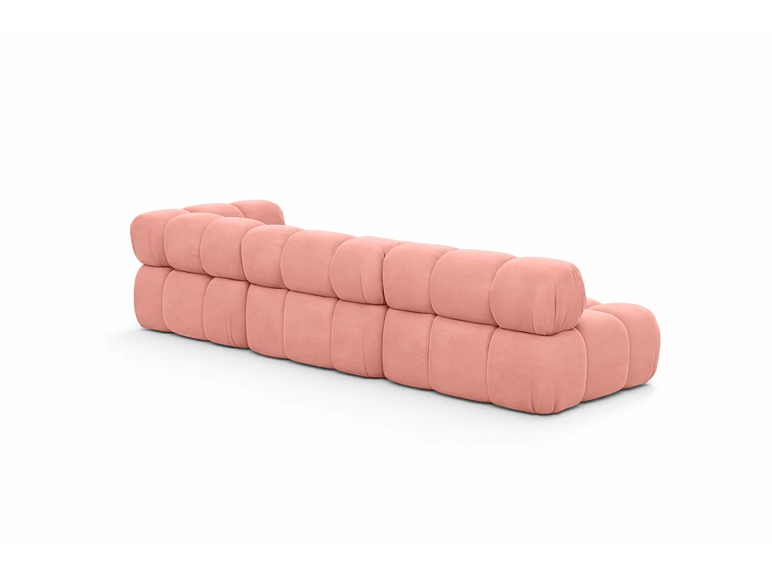 Divano angolare modulare a L, tessuto velours Salvador, Rosa, Sinistra, Selia