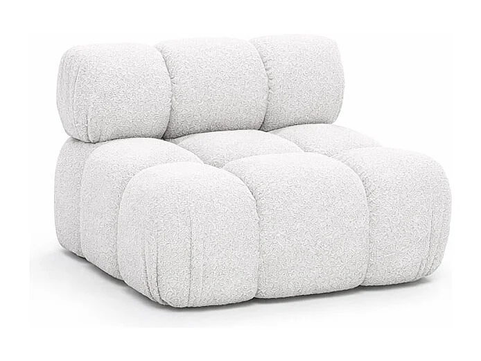 Module midden vrijstaand modern voor een modulair systeem, stof Abriamo, Ecru, Selia