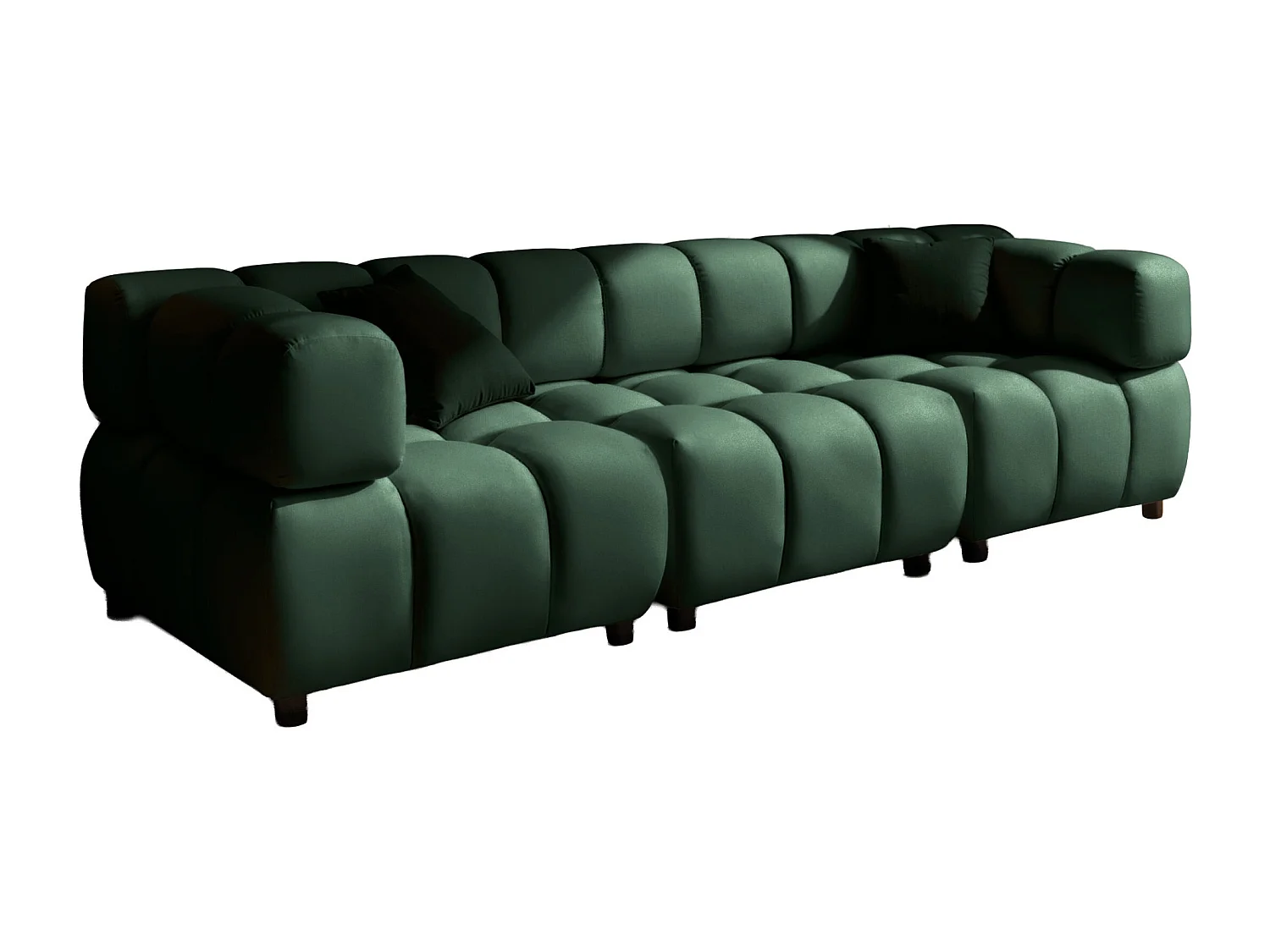 Canapé modulaire 4 places, Velours Bluvel, Vert, Bolla